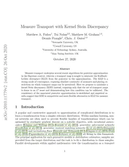 Measure Transport with Kernel Stein Discrepancy