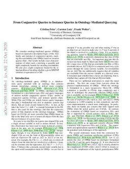 From Conjunctive Queries to Instance Queries in Ontology-Mediated
  Querying