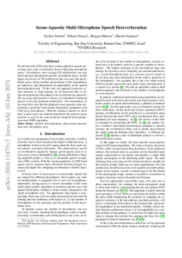 Scene-Agnostic Multi-Microphone Speech Dereverberation