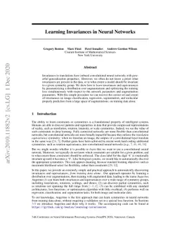 Learning Invariances in Neural Networks