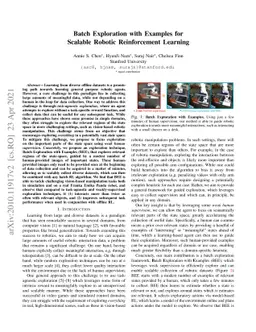 Batch Exploration with Examples for Scalable Robotic Reinforcement
  Learning