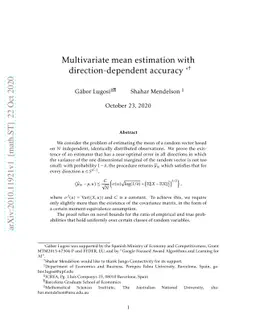 Multivariate mean estimation with direction-dependent accuracy