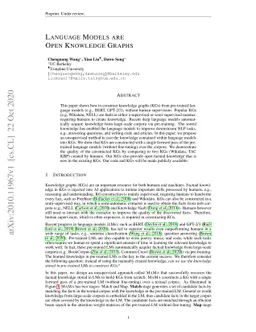 Language Models are Open Knowledge Graphs