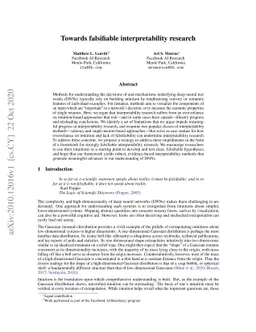 Towards falsifiable interpretability research
