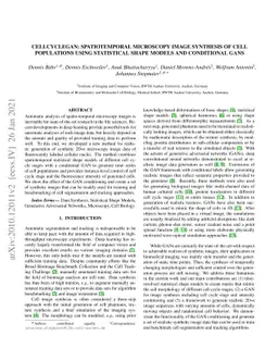 CellCycleGAN: Spatiotemporal Microscopy Image Synthesis of Cell
  Populations using Statistical Shape Models and Conditional GANs