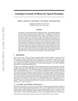 Listening to Sounds of Silence for Speech Denoising