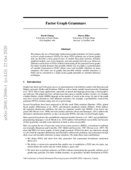 Factor Graph Grammars