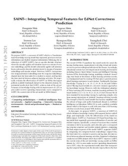 SAINT+: Integrating Temporal Features for EdNet Correctness Prediction