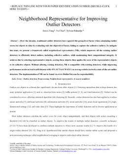 Simple Neighborhood Representative Pre-processing Boosts Outlier
  Detectors