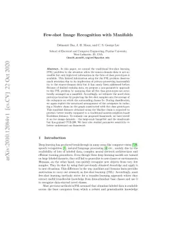 Few-shot Image Recognition with Manifolds