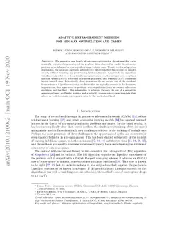 Adaptive extra-gradient methods for min-max optimization and games