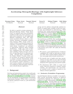 Accelerating Metropolis-Hastings with Lightweight Inference Compilation