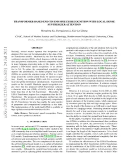 Transformer-based End-to-End Speech Recognition with Local Dense
  Synthesizer Attention