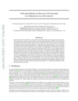 Towards Robust Neural Networks via Orthogonal Diversity