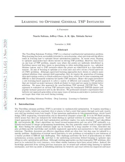 Learning to Optimise General TSP Instances