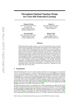 Throughput-Optimal Topology Design for Cross-Silo Federated Learning