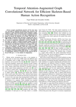 Temporal Attention-Augmented Graph Convolutional Network for Efficient
  Skeleton-Based Human Action Recognition