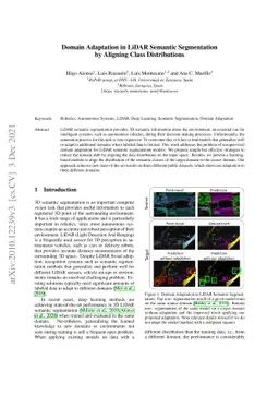 Domain Adaptation in LiDAR Semantic Segmentation by Aligning Class
  Distributions