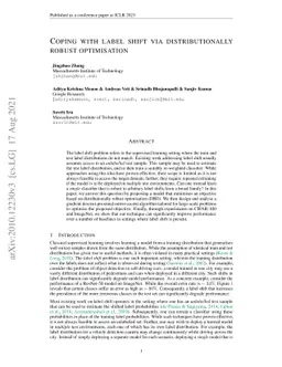 Coping with Label Shift via Distributionally Robust Optimisation