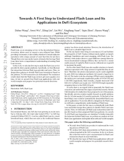 Towards A First Step to Understand Flash Loan and Its Applications in
  DeFi Ecosystem