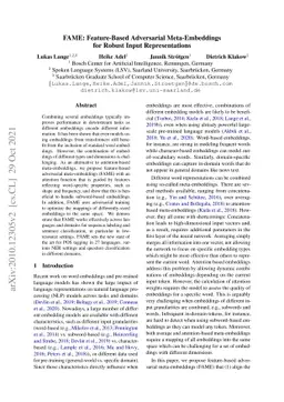 FAME: Feature-Based Adversarial Meta-Embeddings for Robust Input
  Representations