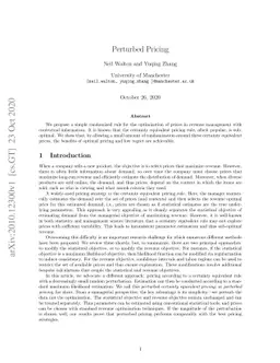 Perturbed Pricing