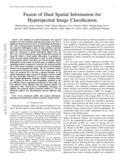 Fusion of Dual Spatial Information for Hyperspectral Image
  Classification