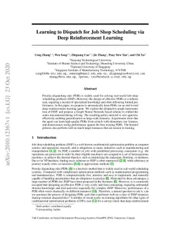 Learning to Dispatch for Job Shop Scheduling via Deep Reinforcement
  Learning