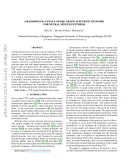 GraphSpeech: Syntax-Aware Graph Attention Network For Neural Speech
  Synthesis