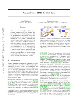 An Analysis of LIME for Text Data