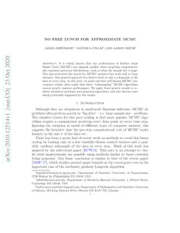 No Free Lunch for Approximate MCMC