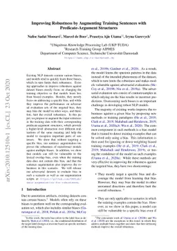 Improving Robustness by Augmenting Training Sentences with
  Predicate-Argument Structures