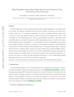 High-Throughput Image-Based Plant Stand Count Estimation Using
  Convolutional Neural Networks