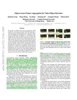 Object-aware Feature Aggregation for Video Object Detection