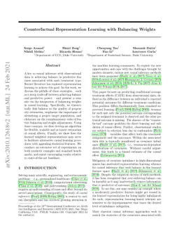 Counterfactual Representation Learning with Balancing Weights