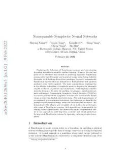 Nonseparable Symplectic Neural Networks