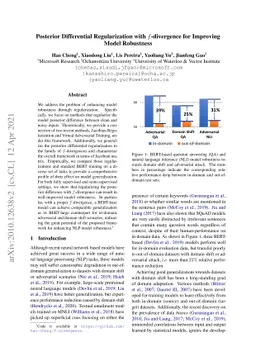 Posterior Differential Regularization with f-divergence for Improving
  Model Robustness