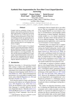 Synthetic Data Augmentation for Zero-Shot Cross-Lingual Question
  Answering