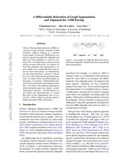 A Differentiable Relaxation of Graph Segmentation and Alignment for AMR
  Parsing