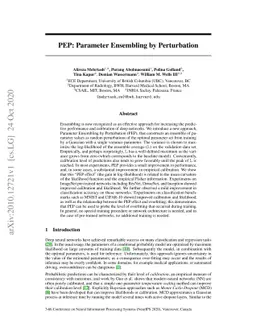 PEP: Parameter Ensembling by Perturbation