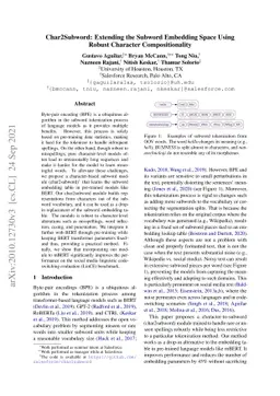Char2Subword: Extending the Subword Embedding Space Using Robust
  Character Compositionality