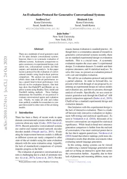 An Evaluation Protocol for Generative Conversational Systems