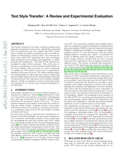 Text Style Transfer: A Review and Experimental Evaluation