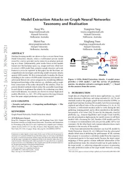 Model Extraction Attacks on Graph Neural Networks: Taxonomy and
  Realization