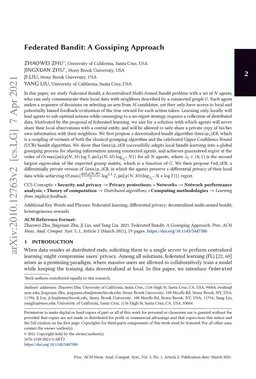 Federated Bandit: A Gossiping Approach