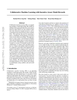 Collaborative Machine Learning with Incentive-Aware Model Rewards