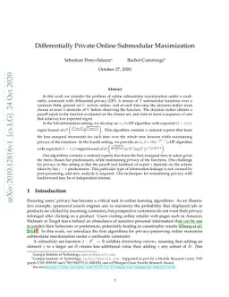 Differentially Private Online Submodular Maximization