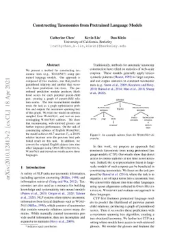 Constructing Taxonomies from Pretrained Language Models