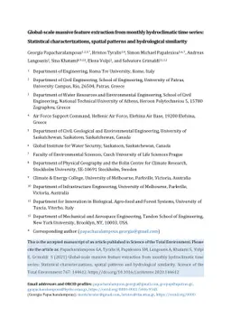 Global-scale massive feature extraction from monthly hydroclimatic time
  series: Statistical characterizations, spatial patterns and hydrological
  similarity