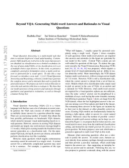 Beyond VQA: Generating Multi-word Answer and Rationale to Visual
  Questions